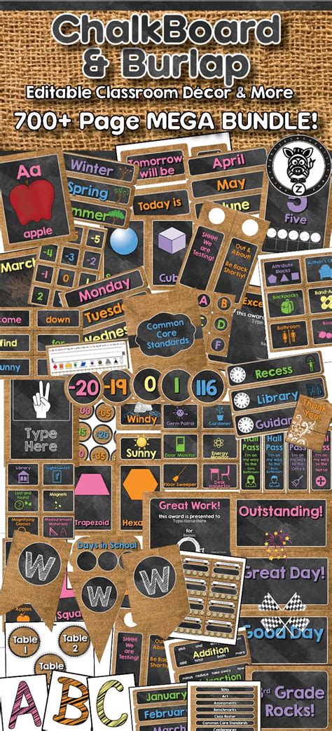 Are you looking for awesome and unique classroom decor themes? Chalkboard & Burlap Theme | Chalkboard classroom ...