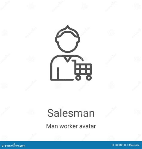 Salesman Icon Vector From Man Worker Avatar Collection Thin Line