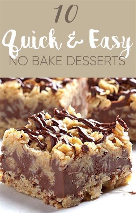 10 Quick And Easy No Bake Desserts Society19 Fast Desserts Quick