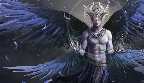 Original Fantasy Angel Wings Magic Feather Male Wallpapers Hd