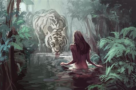 Girl And Tiger 1 Mahdieh Farhadkiaei On Artstation At Artworkwyon9