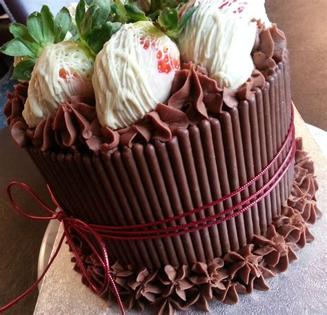 Affordable Elegance Mikado Cake With White Chocolate Strawberries