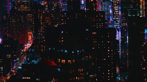 Download Wallpaper 1920x1080 Night City City Lights Buildings