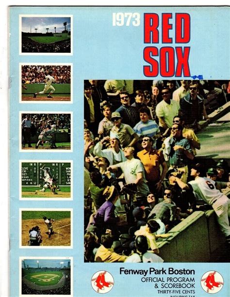 1973 Boston Red Sox V New York Yankees Scoreboard Program Fenway