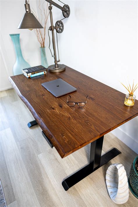 Mws Aria Live Edge Desk Standing Desk Wooden Desk Computer Desk