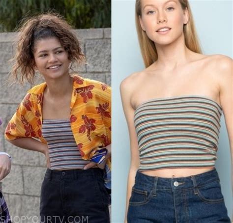 When it comes to zendaya coleman's fashion sense, she really knows how to shake it up! (shameless disney channel pun). Euphoria: Season 1 Episode 3 Rue's Striped Crop Top | Euphoria clothing, Euphoria fashion, Fashion