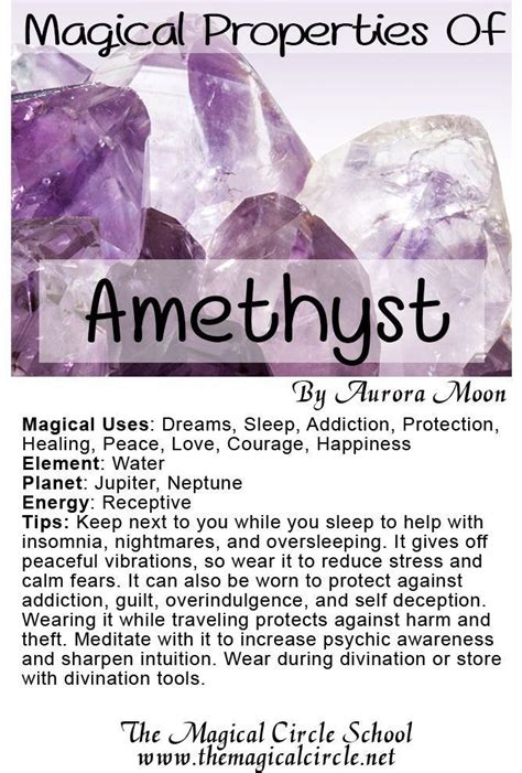 The Magical Properties Of Amethyst Created By Aurora Moon For The