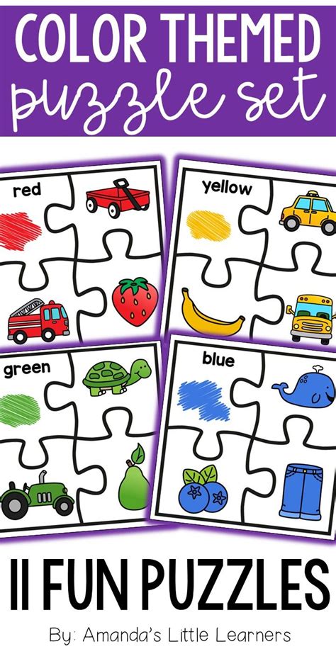 Color Puzzles Color Puzzle Preschool Learning Activities Preschool