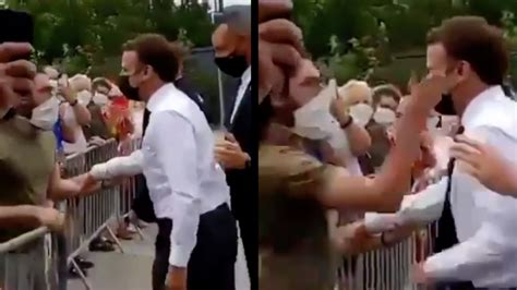 Macron Slapped In Face By Member Of Public During Walkabout