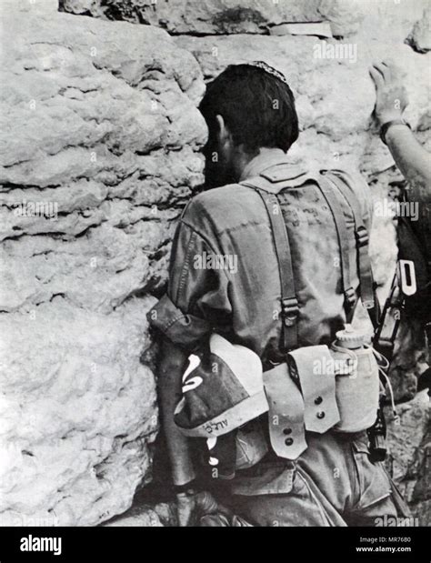 Israeli Soldier Praying At The Western Wall After Israeli Forces Seized