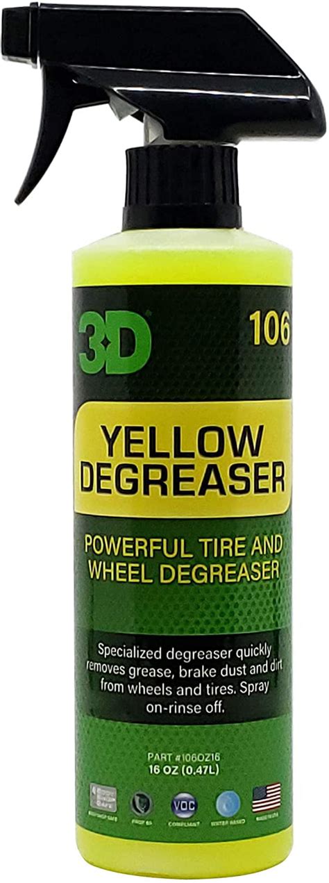3D Yellow Degreaser Wheel Tire Cleaner Highly Concentrated