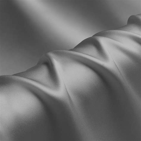 Silver Grey Stretch Silk Charmeuse Fabric For Dress Width 42 Inch