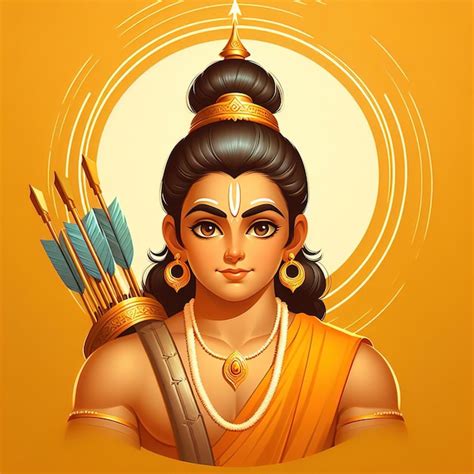 Premium Ai Image Lord Rama Portrait Illustration Of Lord Rama Happy