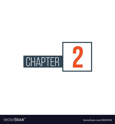 Chapter 2 Design Template Can Be Used For Books Vector Image