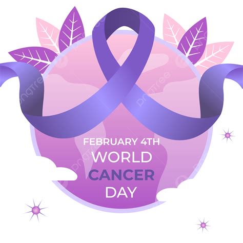 World Cancer Day Vector Hd Png Images Purple World Globe And Big