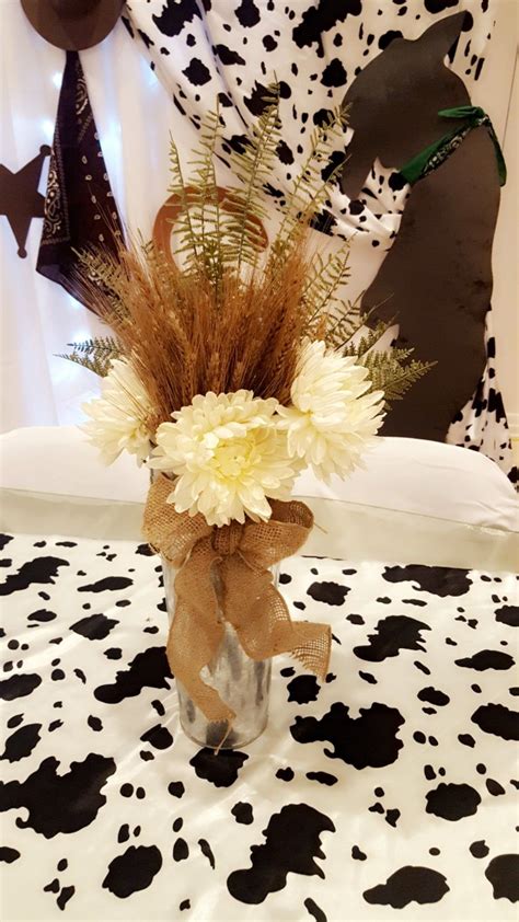 Western theme wedding decorations : Western theme centerpiece (With images) | Table ...