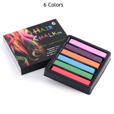 4 6 12 Hair Color Chalk Dye Soft Pastels Stick Crayons For The Hair