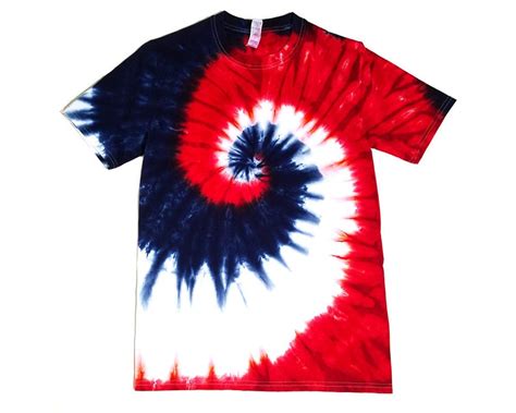 Unisex Or Ladies Red White And Blue Tie Dye Shirt 4th Of Etsy