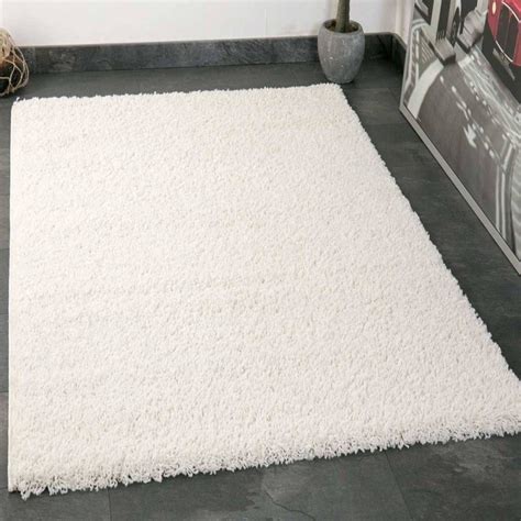 Besonders gut passen die teppiche zu modernen, minimalistischen einrichtungen. Teppich Hochflor Shaggy Teppiche Langflor Creme Weiss von ...