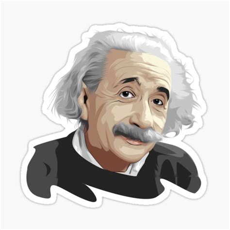 Albert Einstein Sticker By Mo7 Aqeel Redbubble