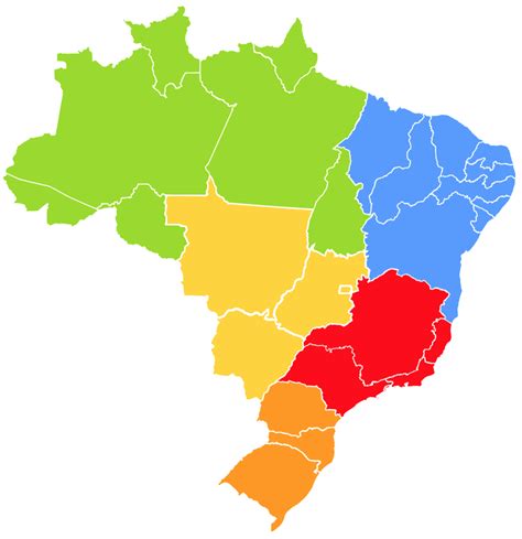 Mapa Do Brasil Cores Educabrilha