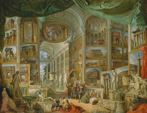 Picture Gallery With Views Of Ancient Rome Painting By Giovanni Paolo