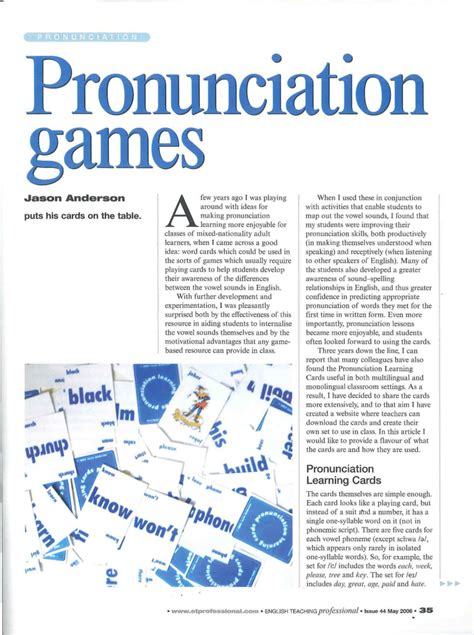 Pdf Pronunciation Games