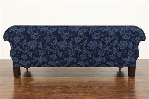 Empire Antique 1840 Carved Mahogany Sofa New Upholstery