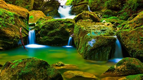 15616 votes and 366339 views on imgur: River Water Green Rocks Nature 4K Wallpaper - Best Wallpapers