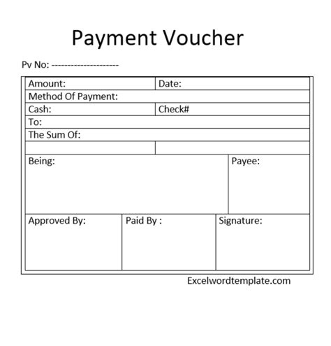 Yang dapat kamu jadikan sebagai sumber referensi dalam. Payment Voucher Template - Excel Word Templates