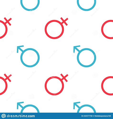Male And Female Gender Seamless Pattern Stock Vector Illustration Of Decorative Design 242577758