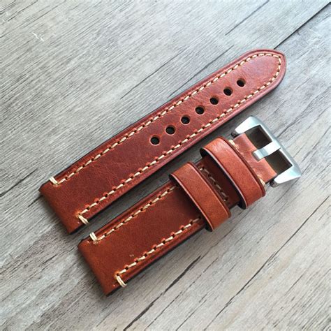 20 22 24 26mm Genuine Leather Strap For Panerai Watch Fiftyfourwatch