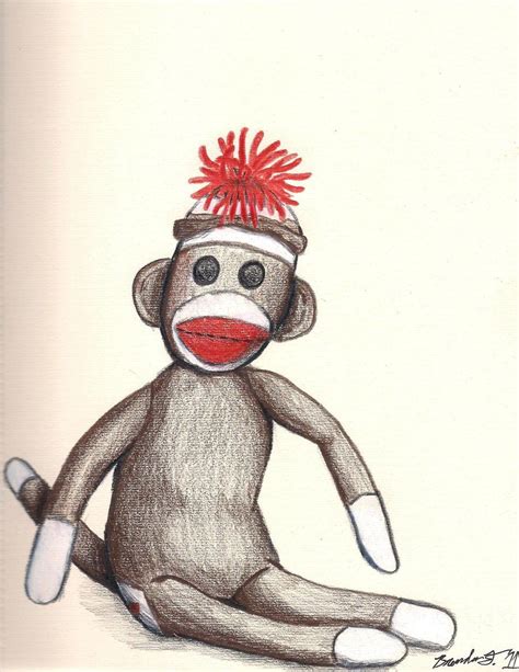 Sock Monkeys Rick The Sock Monkey By Brendancf Monkey Drawing
