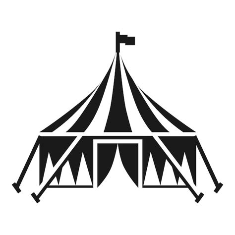 Icono de carpa de circo ilustración simple de icono de vector de carpa