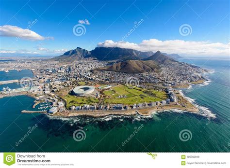 Aerial Photo Of Cape Town 2 Stock Image Image Of Famous Drone 105760949