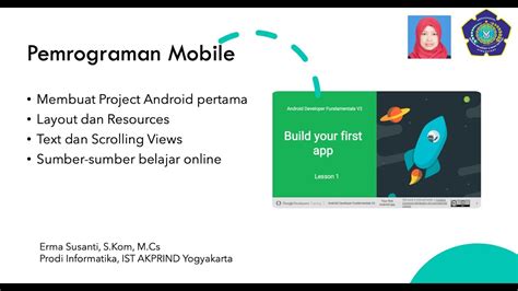 Pemrograman Mobile Belajar Membuat Project Android Pertama Kali Youtube