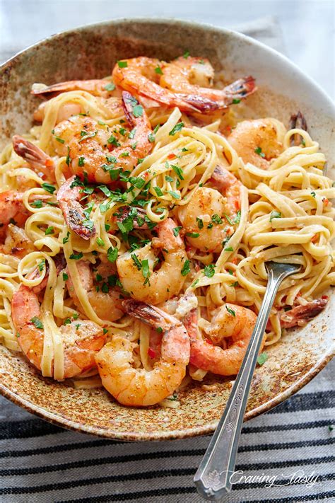To save prep time in this pasta dish, have your fishmonger peel and devein the shrimp. Garlic Butter Shrimp Pasta - Craving Tasty