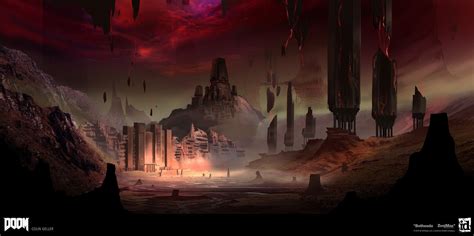 Artstation Doom Hell Previs Colin Geller Concept Art Digital Anime City Doom Demons