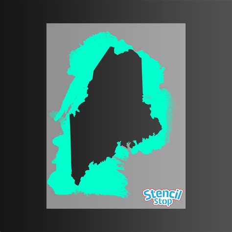 Maine State Outline Stencil | Stencils, State outline, Outline