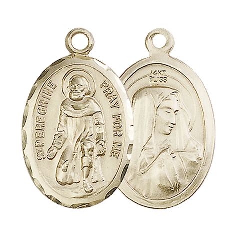 14kt Gold St Peregrine Medal 1 X 58 Ewtn Religious Catalogue