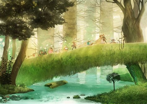 Forest Background Drawing Anime Anime Forest Background Wallpaper