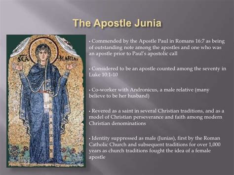 Junia A Woman Apostle Named In Scripture — Womens Ordination Worldwide