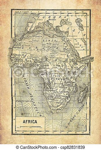 Vintage Map Of Africa Ancient Map Of African Continent With