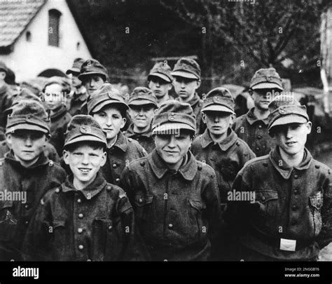 This Photo Shows A Group Of 12 To 16 Year Old German Boys Wearing