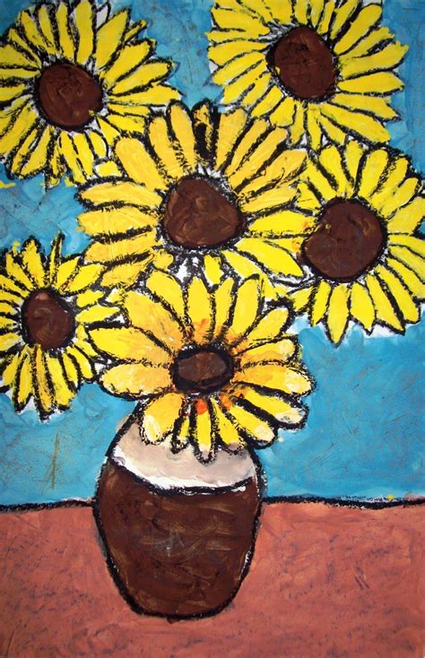Spot Of Color 4th Grade Van Gogh Sunflowers Van Gogh Sunflowers