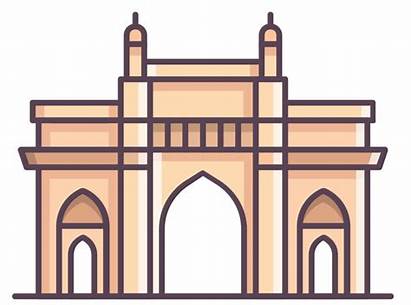 Gate Clipart Gateway India Monuments Indian Drawing