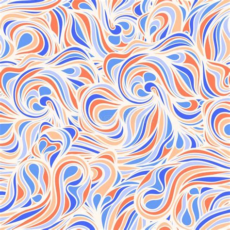 Blue And Orange Line Swirls Stock Vector Illustration Of Doodle Blue