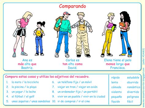Ejemplos Adjetivos Comparativos En Ingles Para Ni Os Los Comparativos Y Superlativos En Ingl S