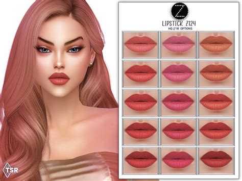 Sims 4 Lipstick Z124 By Zenx The Sims Game
