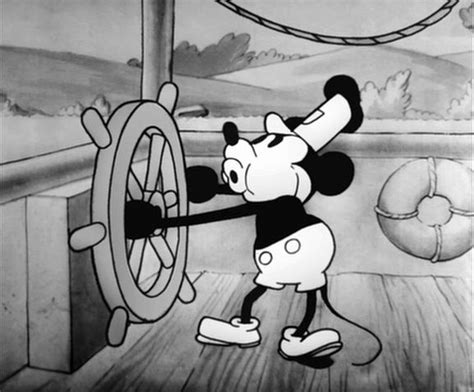 Mickey Mouse In Steamboat Willie A 1928 American Animated Short Film